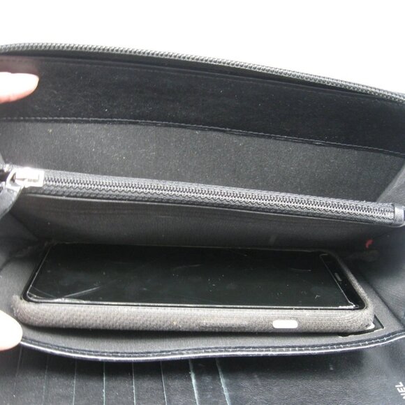 Vintage Chanel Black Caviar Leather Long Bag Wallet - Picture 13 of 16